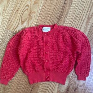 Morley Textured Red Cardigan Sweater. Size 2T